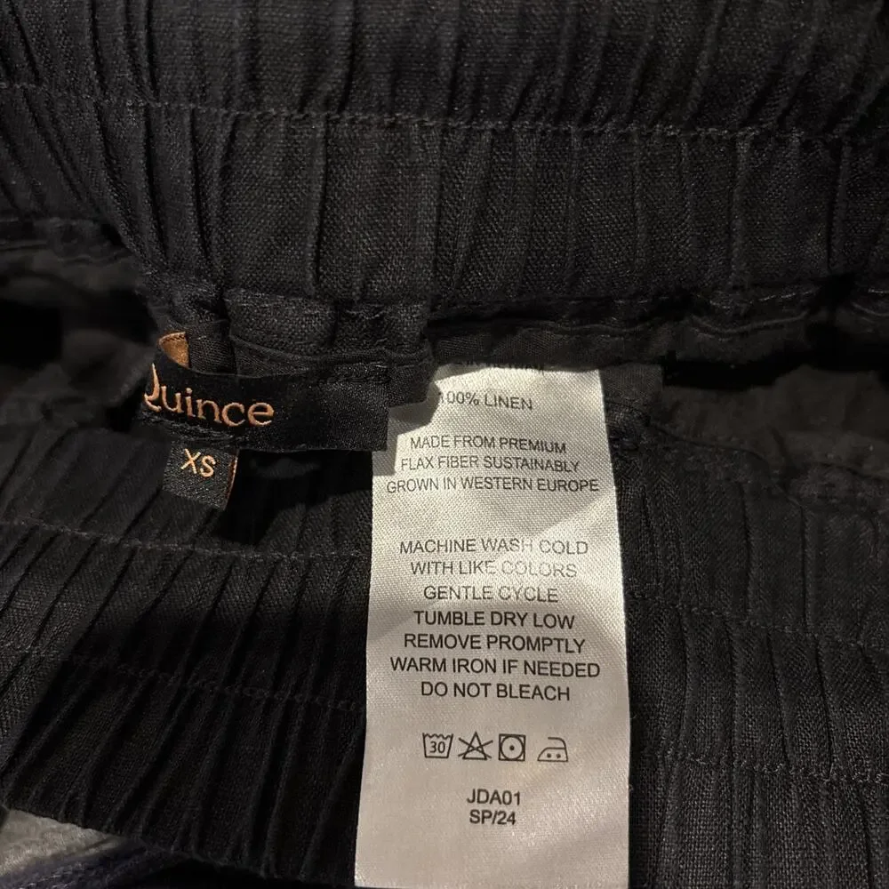 Quince XS 100% Linen Wide Leg Pants, Boho, Preppy, Beach, Resort, EUC